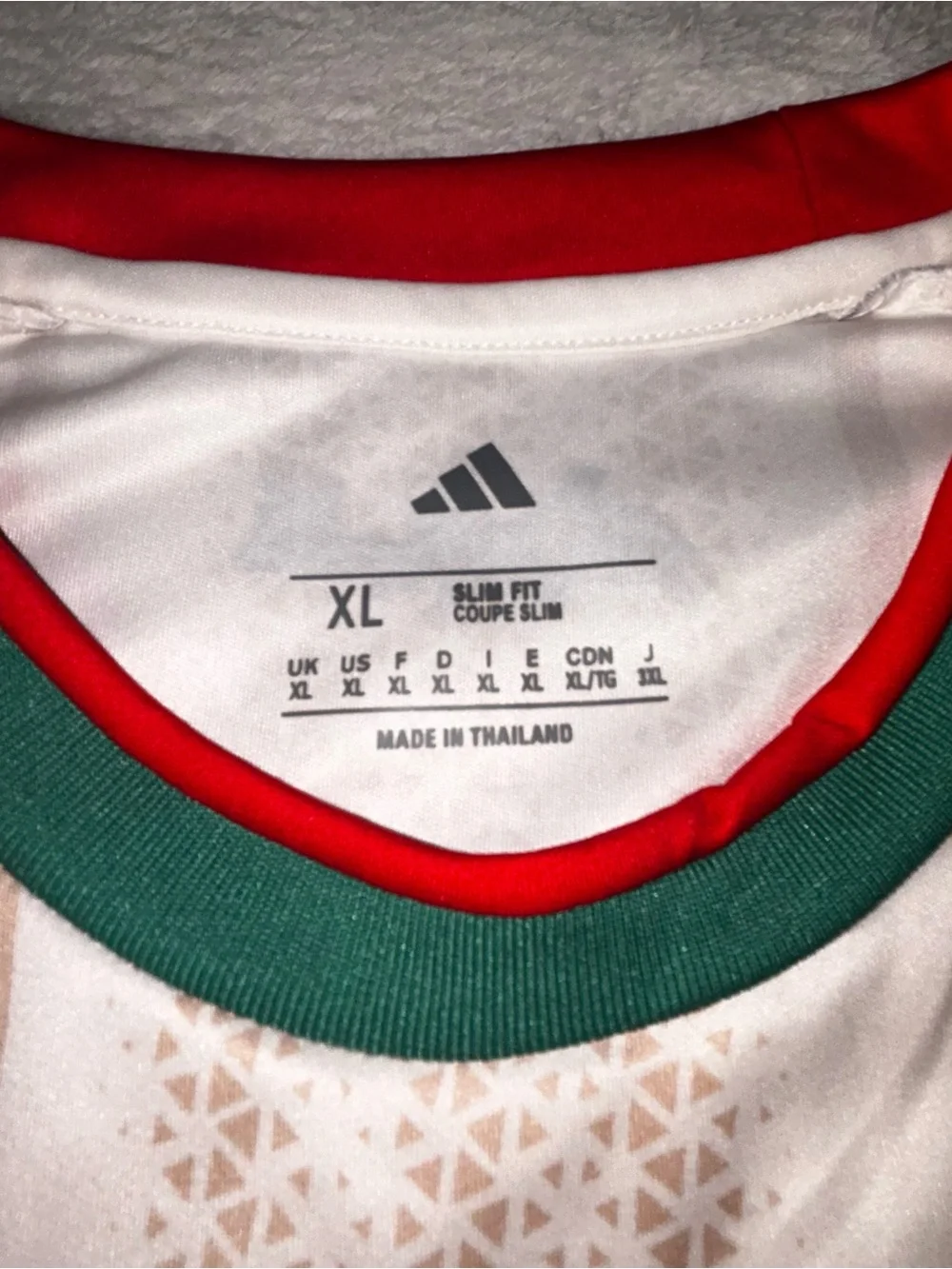 adidas Algeria National Team Soccer Jersey Shirt - White Green Red Size XL